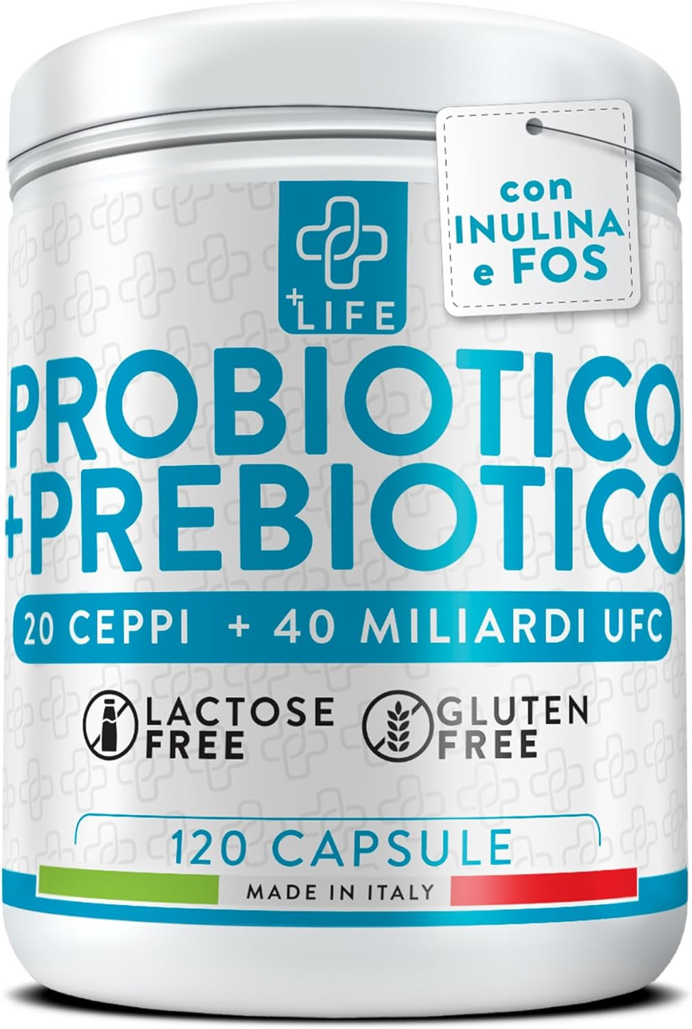 Fermenti Lattici Piùlife 40 Miliardi UFC - Probiotici e Prebiotici 120 Capsule