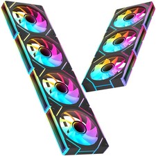 7 Pack ARGB Fans, 4 forward fan 3 reverse fans Intelligent temperature control