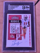 2020 Panini Contenders Brandon Aiyuk Rookie Auto Variation #110 SGC 10/9 49ers