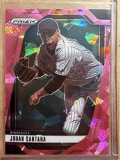 2025 Panini Prizm - Johan Santana, Johan Santana #28 Pink Ice Prizm