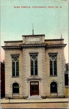 Cincinnati Ohio~Elks Temple Front Door Close Up~BPOE Lodge~Postcard KP4