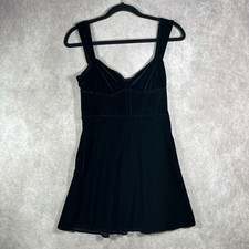 Urban Outfitters Mini Dress Womens Medium Black Crushed Velvet Sleeveless Party