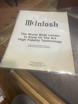 Original McIntosh Components from the 70's Condition is very Good /  73 Pages /