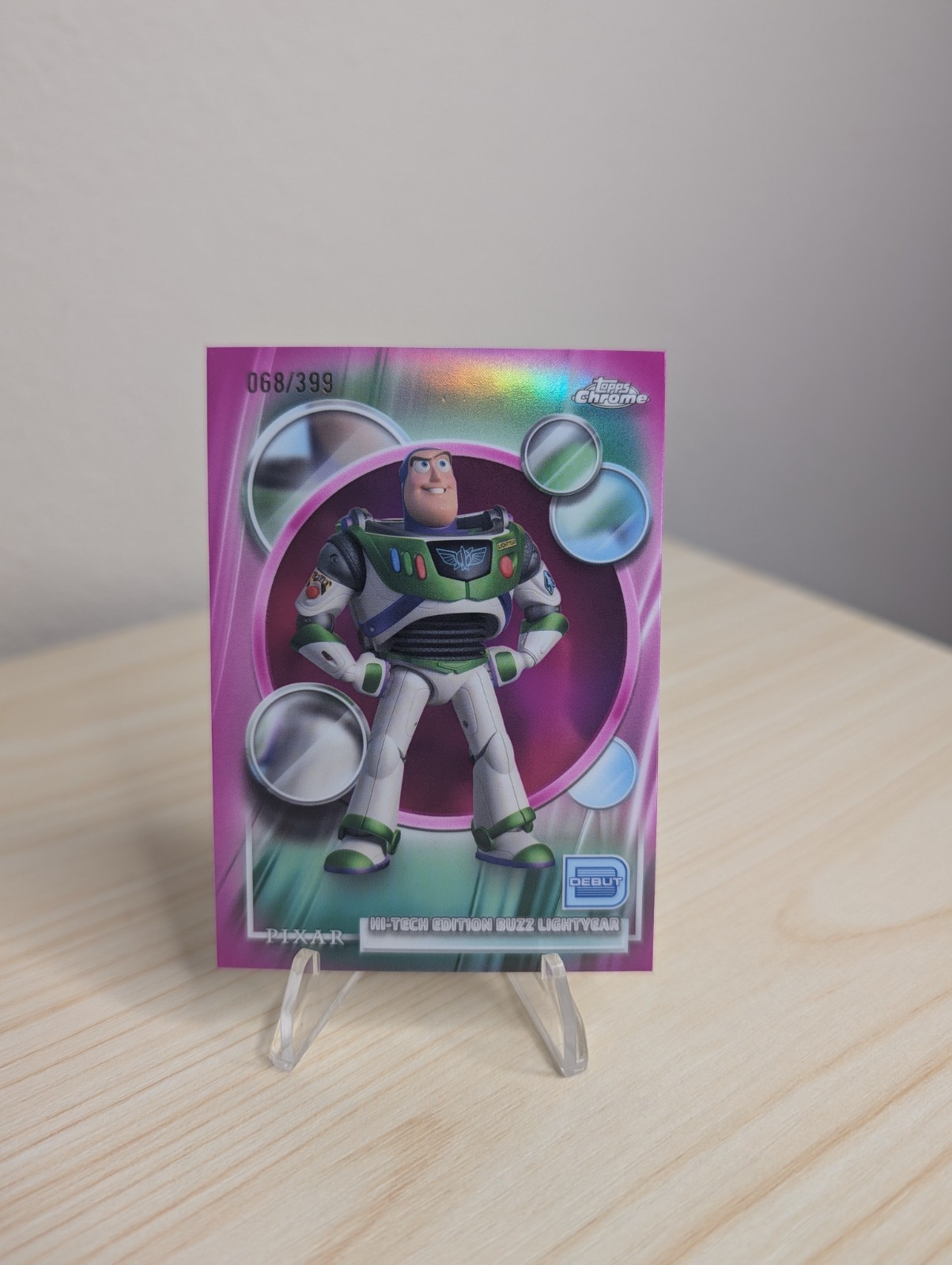 2026 Topps Chrome Disney Buzz Hi Tech Edition Magenta /399 Debut
