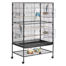 VEVOR Bird Cage Bird Flight Cage 31.5 x 20.5 x 52 inch Wrought Iron with Perches