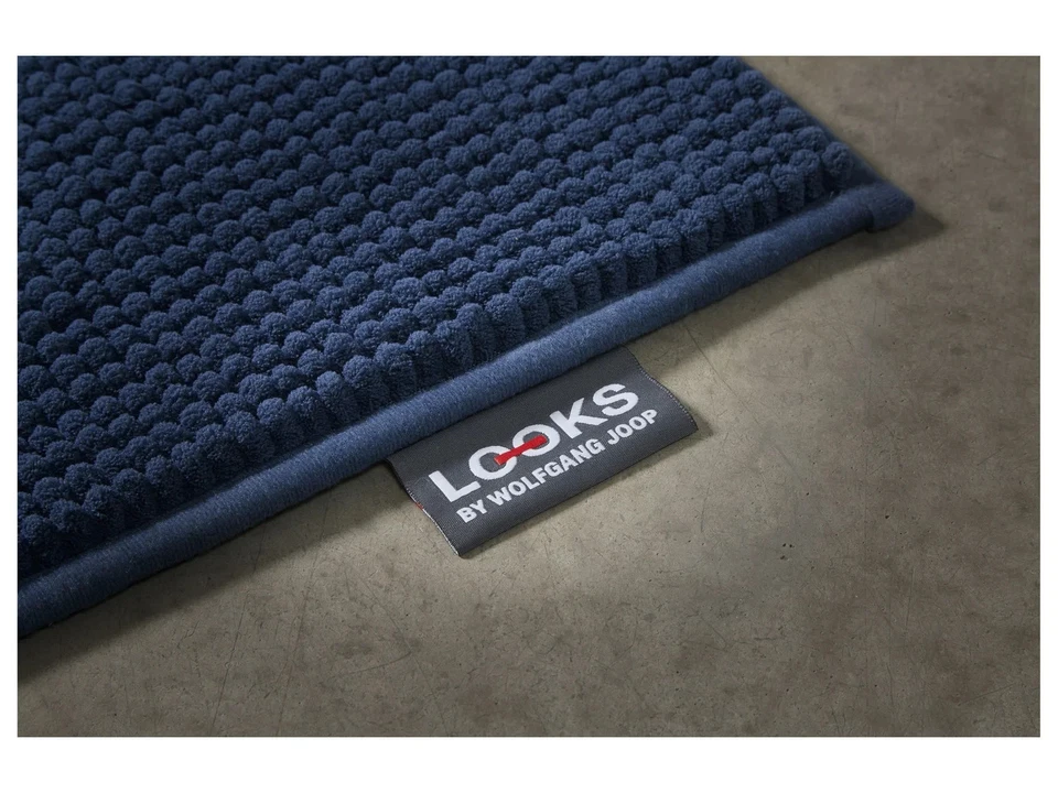 LOOKS Wolfgang Joop Badematte Badteppich Duschvorleger Matte Bad blau 60 x 100 - Bild 3 von 4