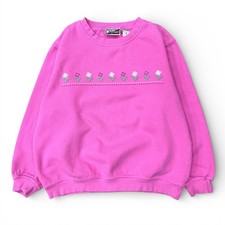 Vintage Grannycore Pink Spring Flowers Crewneck Sweatshirt Cozy Valentine's Day