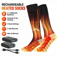 Heated Socks for Men Women, 5000mAh Rechargeable Battery Operated Thermal Socks