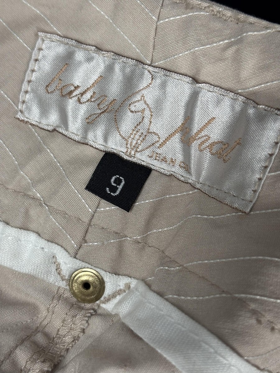 Baby Phat Pants Womens 9 Beige Pinstripe Stretch Capri Cropped