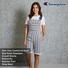 Champion Small Size Overall Shorts with Logo Print