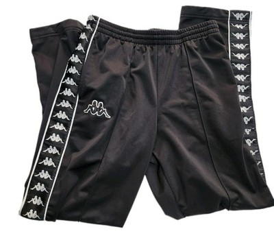 Kappa Windbreaker Pants Size Men s Small Black Kappa Nylon Jogger Track Pants 