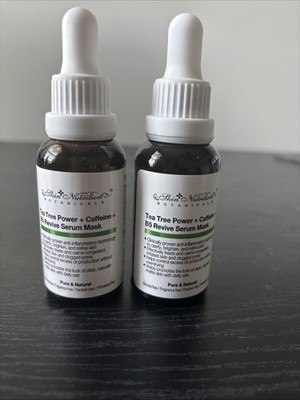 2 Skin Nutrition Botanicals Tea Tree power + caffeine + B5 revive Serum mask 