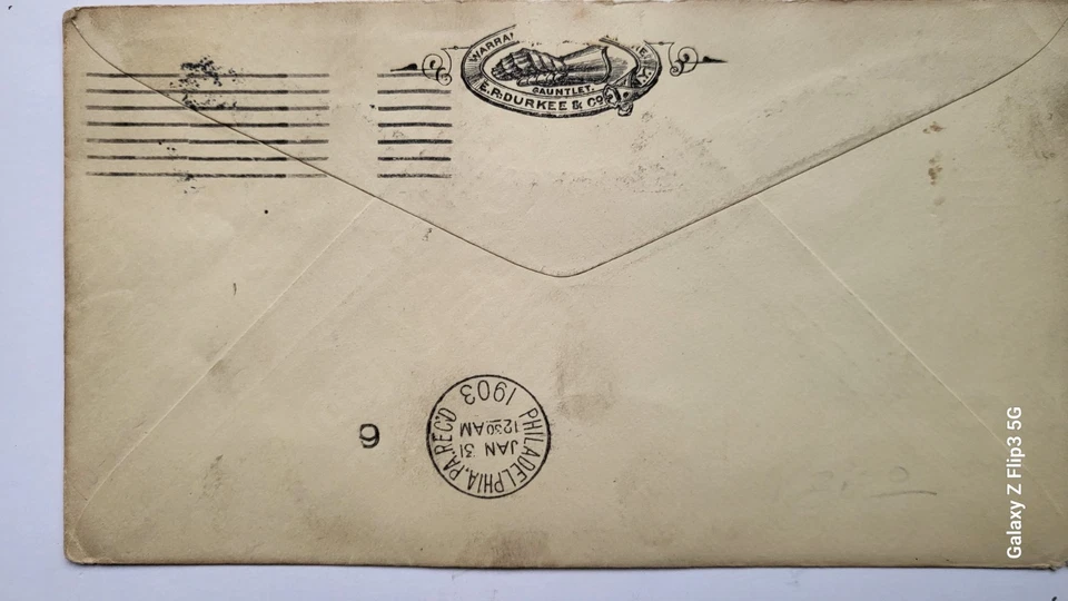 us postal history cover 1903 Durkee Cooking Aids Extreme allover advertising - Image 4 of 4