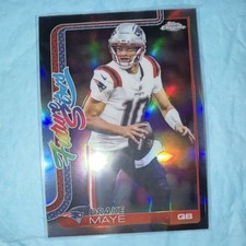 2025 topps chrome future stars refractor Football Drake Maye Patriots FS-7