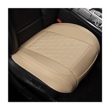 Augeny Car Front Bottom Seat Cover, Leather Auto Front Seat Full Wrap Beige
