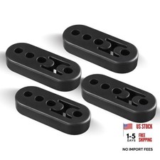 Rubber Exhaust Hangers 4 Pcs, Universal Muffler Hanger with 4 Holes 0.47 Inch,