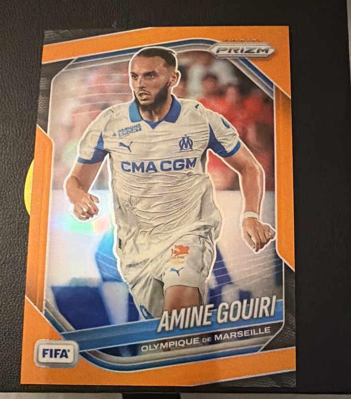 Panini Prizm FIFA Soccer Amine Gouiri Olympique de Marseille Orange 119/125 #142