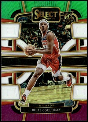 2023-24 Panini Select #97 Bilal Coulibaly Green White Purple Prizms Rookie E1