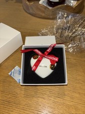 Limited Edition Pandora Porcelain Heart Santa Hat Christmas Tree Ornament 🎅🏼