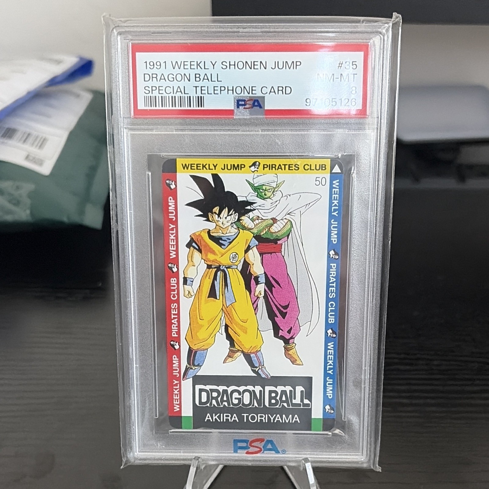 Weekly Shonen Jump 1991 Dragon Ball Special Telephone Card #35 JPN PSA 8