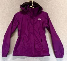 The North Face Resolve Hyvent Windbreaker Jacket Women Small Purple Nylon Hooded