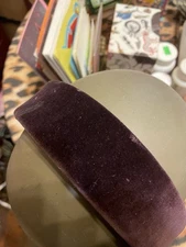 Retro Purple Aubergine Velvet Princess Headband