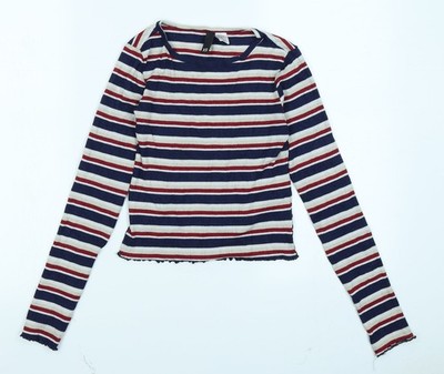 Cropped-T-Shirt Damen UK Größe XS Divided Blau