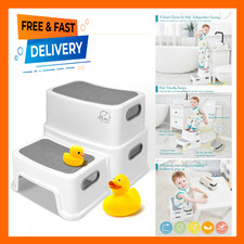 Toddler Step Stool for Bathroom Sink, 2 Step Kids Toilet Potty Training