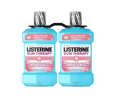 Listerine Gum Therapy Antiplaque, Anti-Gingivitis Mouthwash, Mint, 2 pk./1.5L