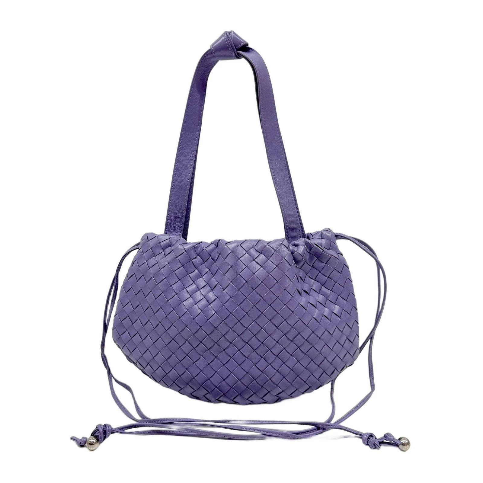 Bottega Veneta — BOTTEGA VENETA Intrecciato Lavender Leather Shoulder Bag