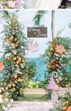 Wedding Arch Backdrop Stand 7.2FT X 4FT White Metal Arch Stand for Party