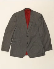 IZOD Mens 2 Button Blazer Jacket UK 42 XL Grey Polyester HH30