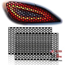 2Pcs Universal Car Rear Tail Light Lamp Stickers Honeycomb Type Decal,Car Black