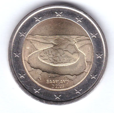Deutschland 2 Euro 2025 J Saarland (J=Hamburg) - Umlaufmünze - Bild 1 von 2