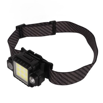 LED Headlamp USB Magnetic Ultralight COB Multifunction ABS Magnetic Headligh SET