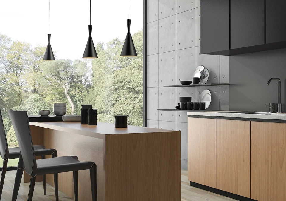 Colgante Canarm IPL183B01BK Rocco 1 luz, negro Foto 3 de 4