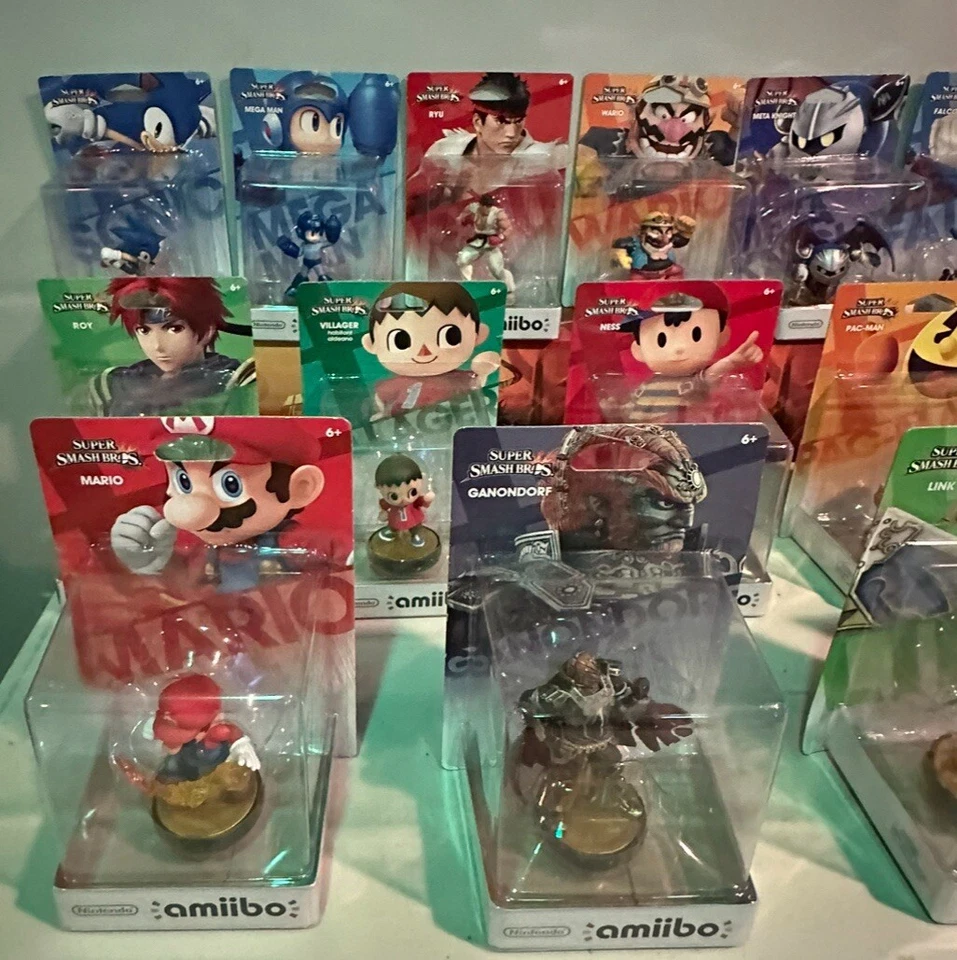 Super Smash Bros Amiibo lot + Toad (Super Mario) 25 New in Box Nintendo Amiibos  - Image 3 of 4