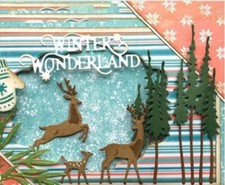 Deer Family Metal Die Cutter Mother,Father & Baby Reindeer Animal Cutting Die