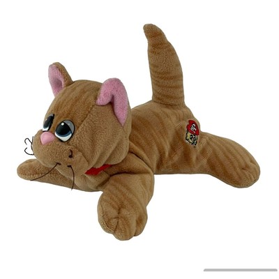 Pound Purries Kitty Cat 8  Plush Orange Striped Tabby Vintage Red Collar