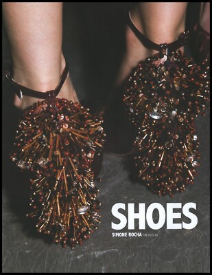 High Heels Simone Rocha Magazine Print Ad Women Fashion Ankles shoes 2015-1pg