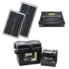 ALEKO Solar Kit for Gate Opener -50W24V Solar Panels,Batteries,Charge Controller