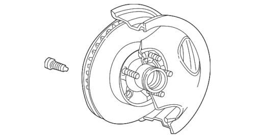 Conjunto de disco de freno y cubo para Ford Explorer 2001-2005 (N/P 5L2Z-1102-BA)