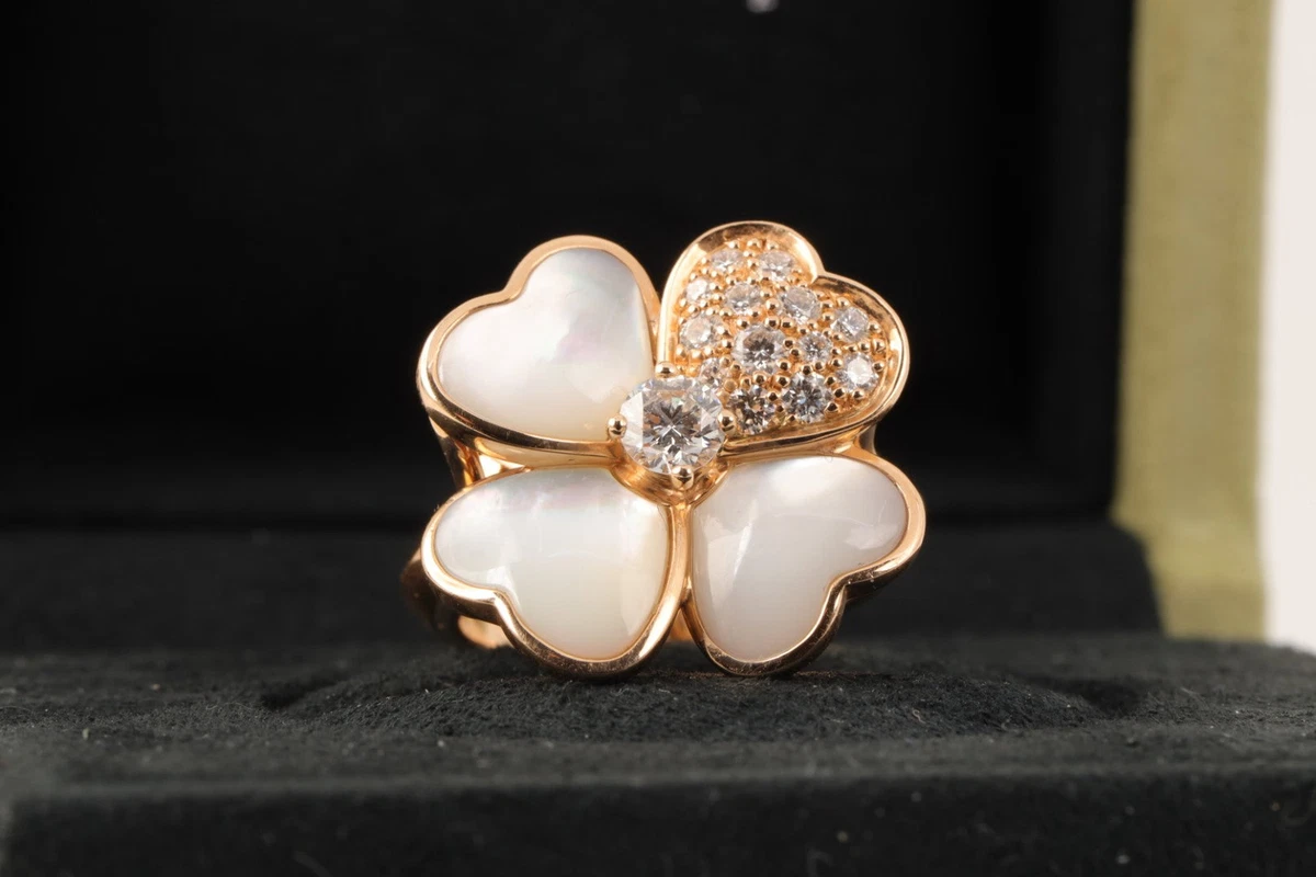 Van cleef rose gold ring deals