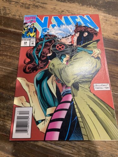 X-men 24 Australian Price Variant Rogue Gambit Kiss Rare 1993 - Afbeelding 1 van 11