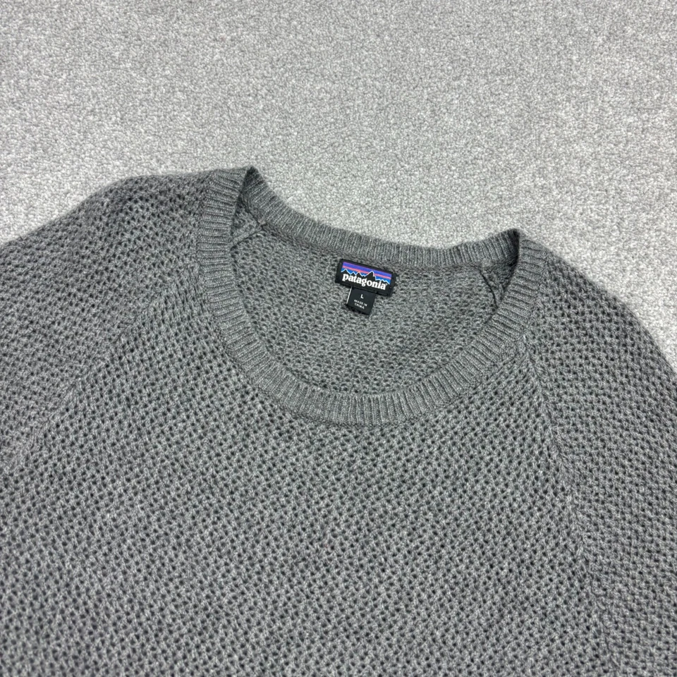 Пуловер мужской Patagonia джемпер взрослый большой серый переработанный кашемир экипаж для улицы - Изображение 3 из 4