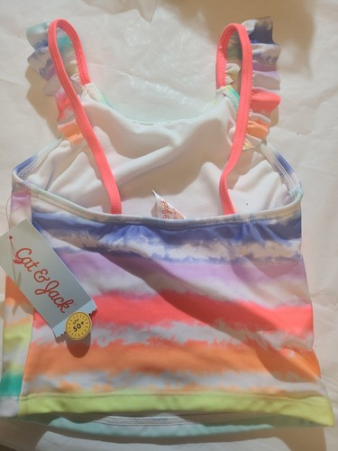Girls' Tie-Dye Tankini Shirt Only - Cat & Jack Size Small - Picture 2 of 5