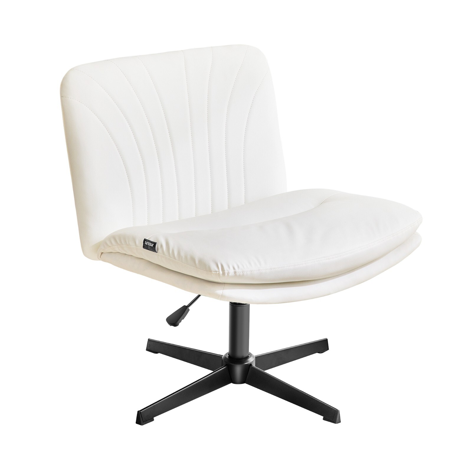 Criss Cross Chair Armless Office Chair No Wheels Swivel Chair Height Adjustable