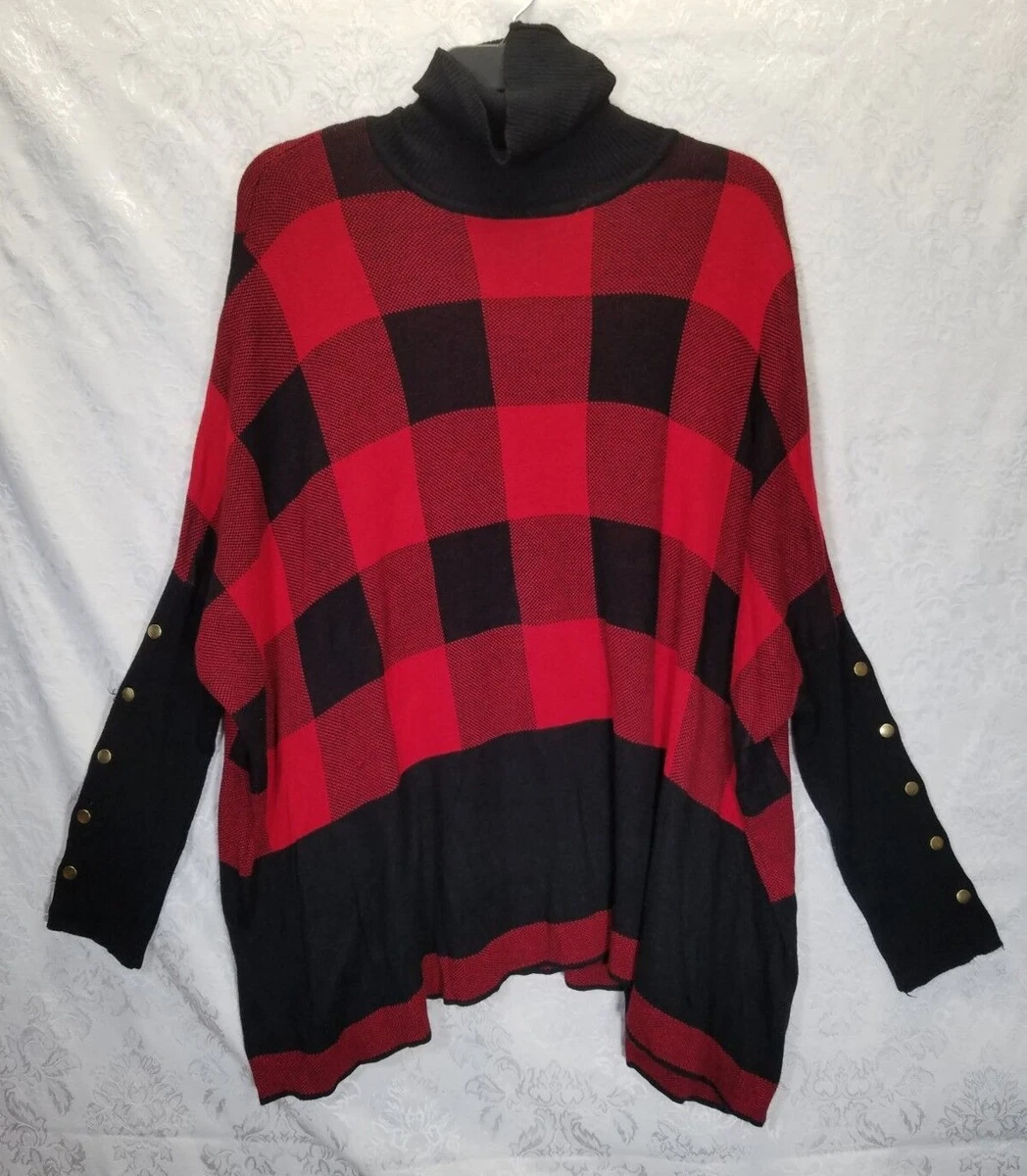 Black and red checkered clearance sweater