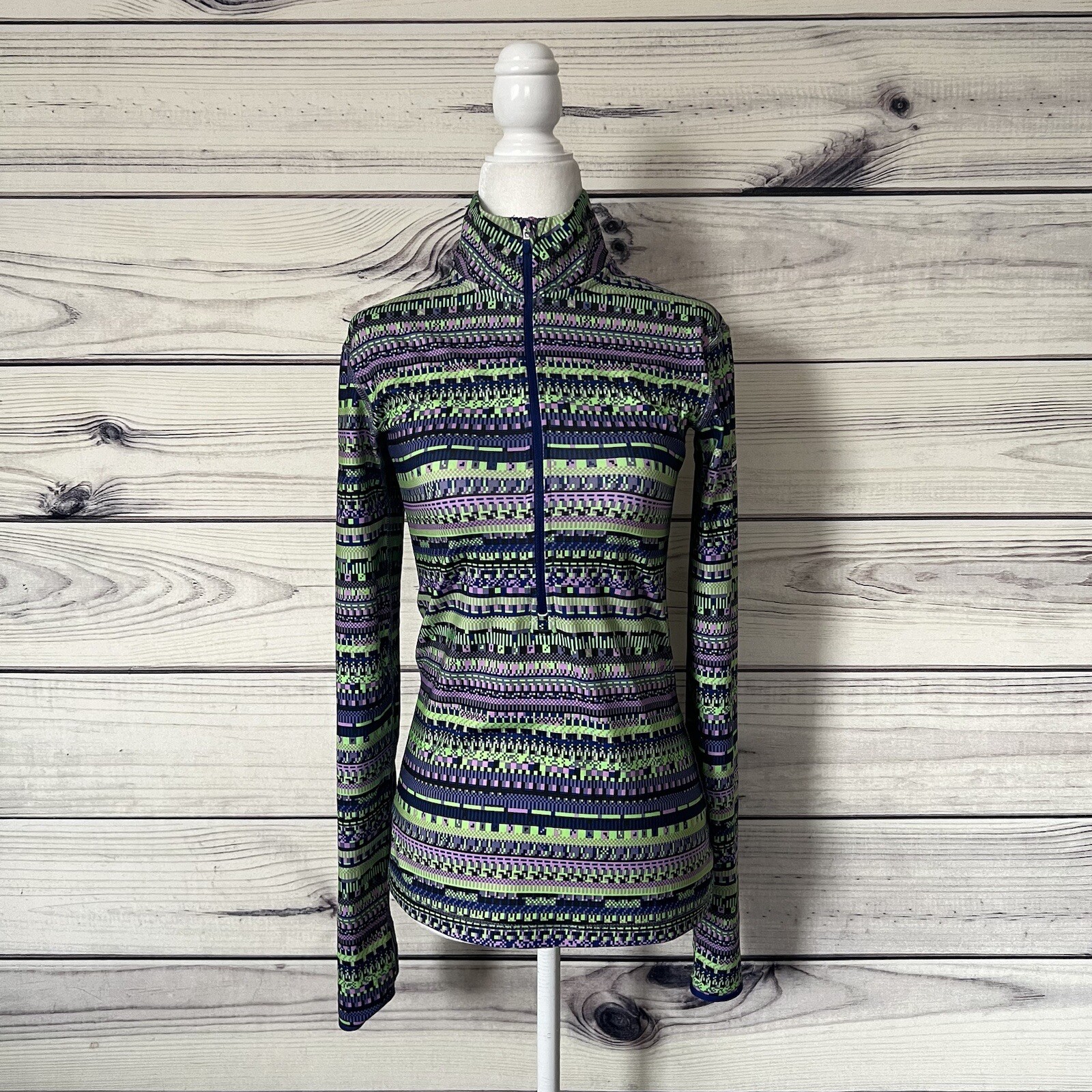 Nike Pro Warm Patterned Half Zip Jacket - image 3