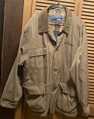 Dunbrooke Jacket Mens Med Upstream Brown coat Preowned Chevron